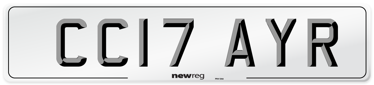 CC17 AYR Number Plate from New Reg